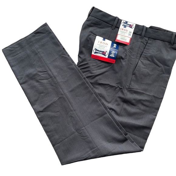 IZOD Men's Performance Stretch Straight Dress Pant - Picture 3 of 6